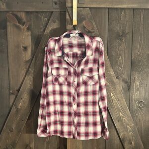 Kut from the Kloth Red and White Plaid Shirt